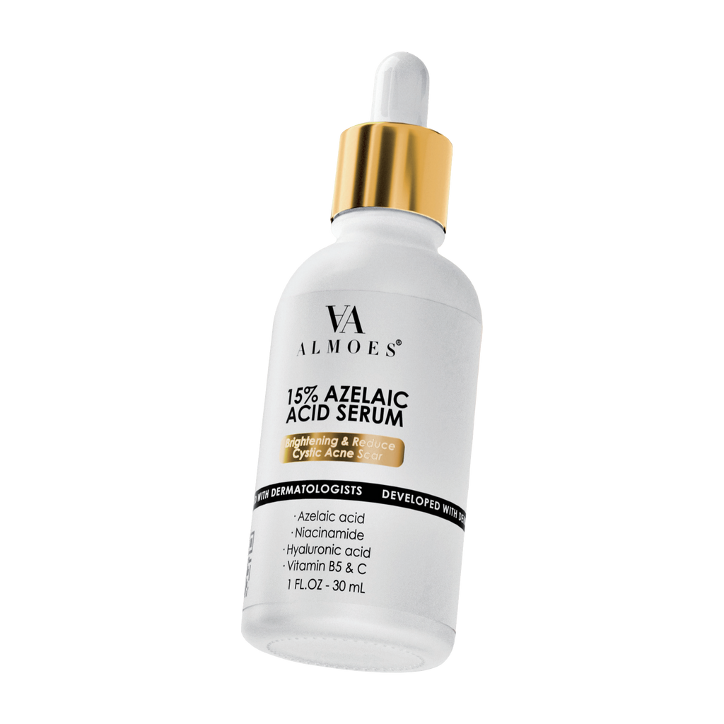 Almoes Serum,ACID 15% Azelaic Skin Serum,BRIGHTENING,NICINAMDE,VIT B3,B5, 1 FL.OZ-30mL
