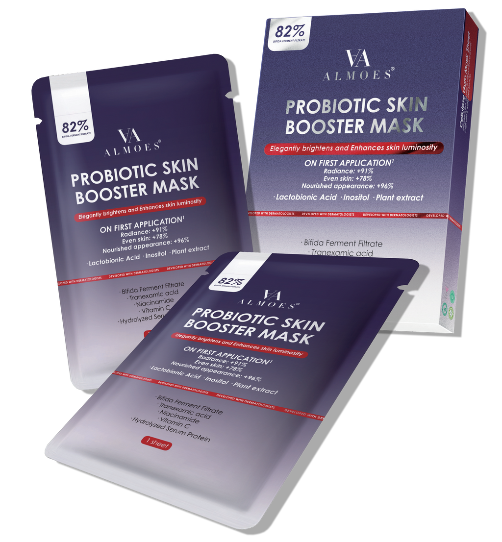 Probiotics Skin Booster Mask, 30ml-4 sheet, Almoes