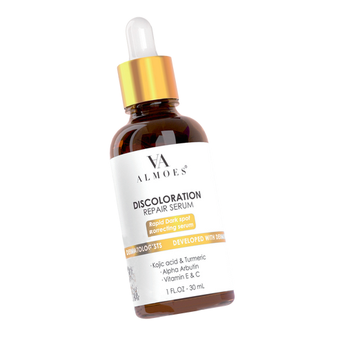 Almoes Serum, Discoloration Repair Serum ,ORGANIC Kojic Acid Serum with Vitamin C & Turmeric, 1 FL.OZ-30mL
