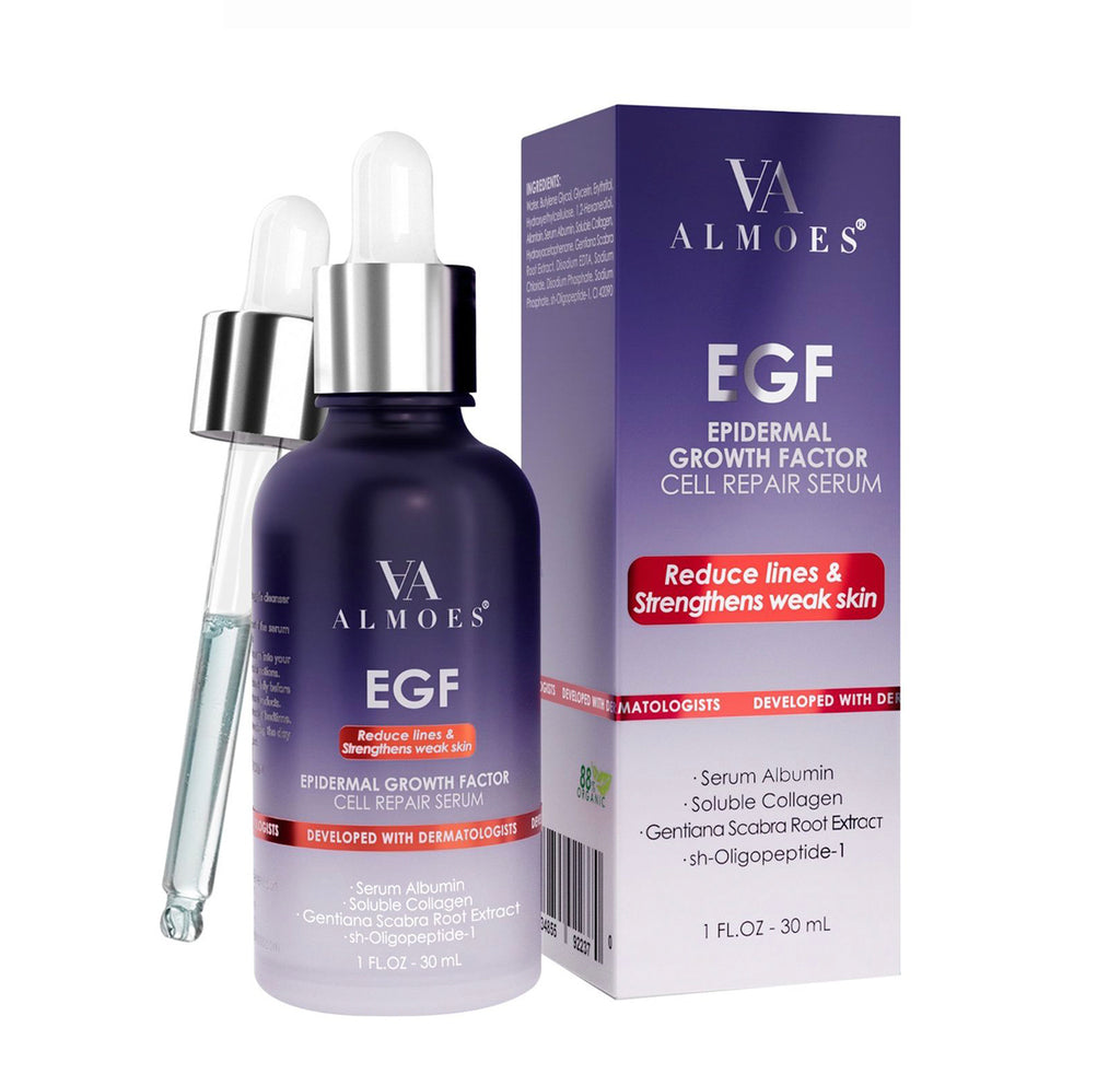 Almoes Serum, Epidermal Growth Factor EGF, Cell Repair Serum, 1 FL.OZ-30mL