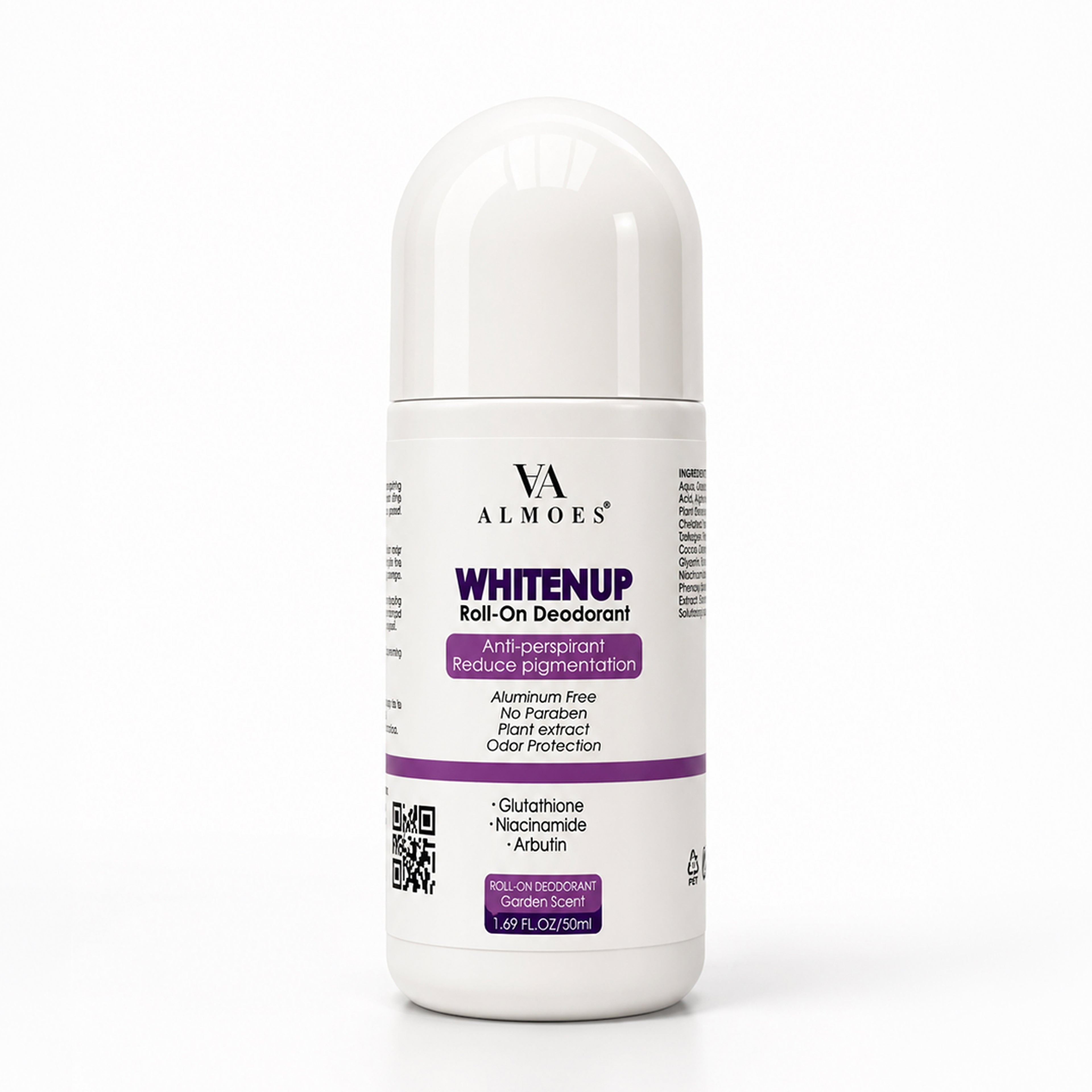 Almoes Whitenup Roll-On Deodorant | Brightening & Long-Lasting Protection | 50ml