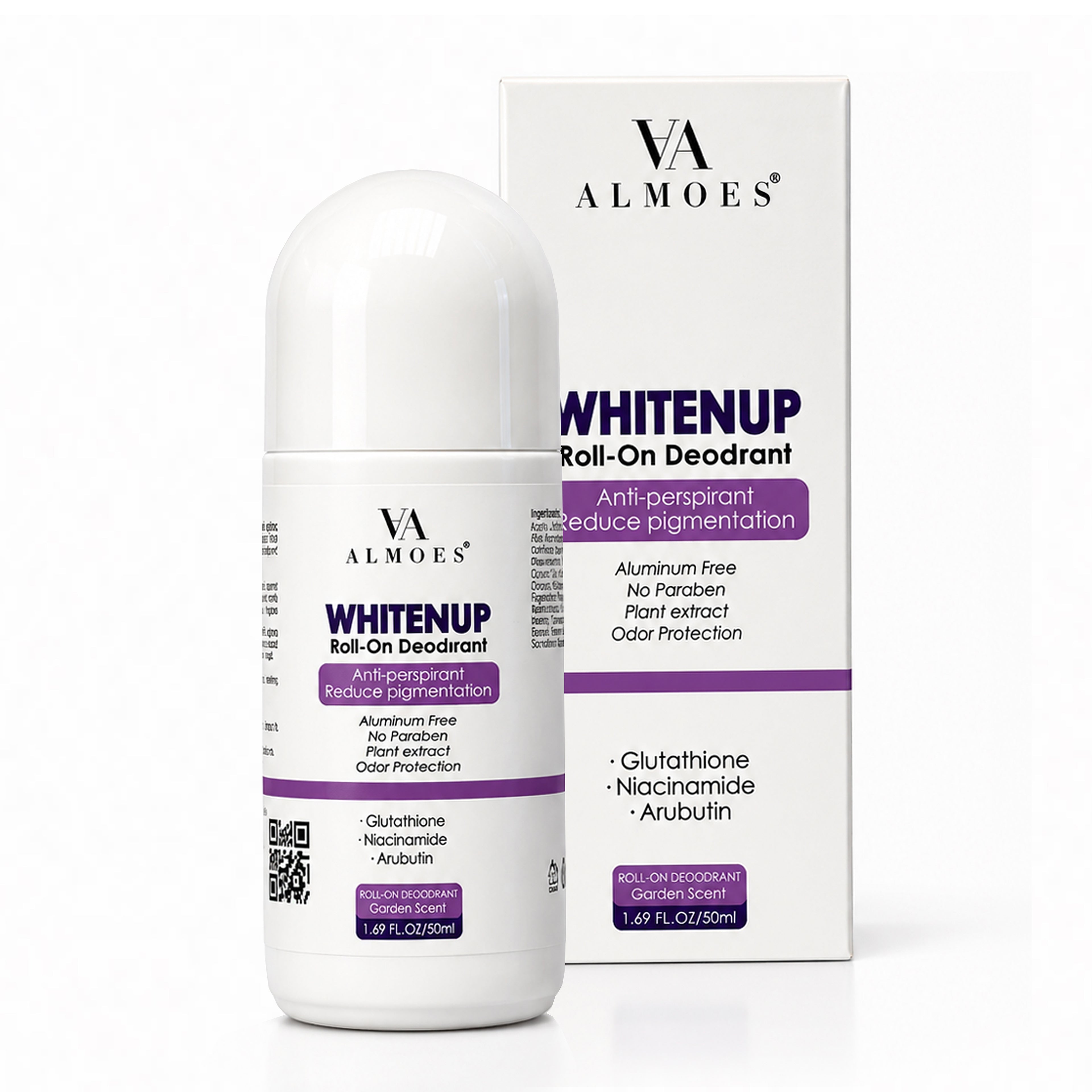 Almoes Whitenup Roll-On Deodorant | Brightening & Long-Lasting Protection | 50ml